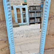 Antique Art Deco mirror in Burmese teak.