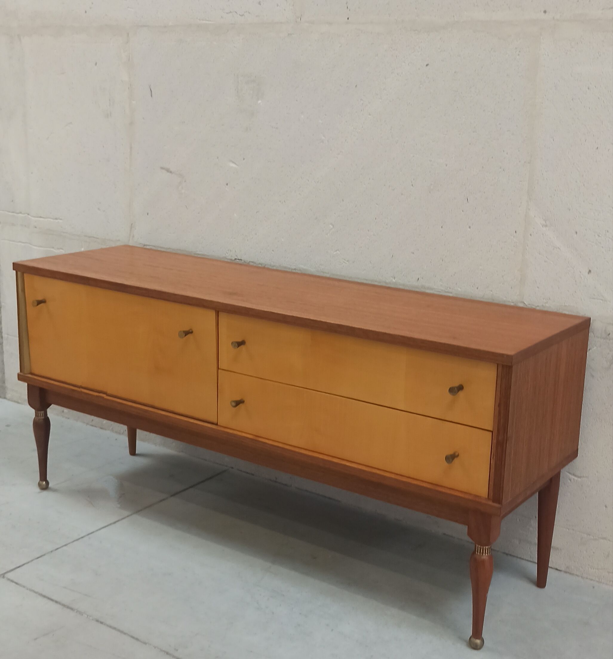 Sideboard wood and brass, 50's