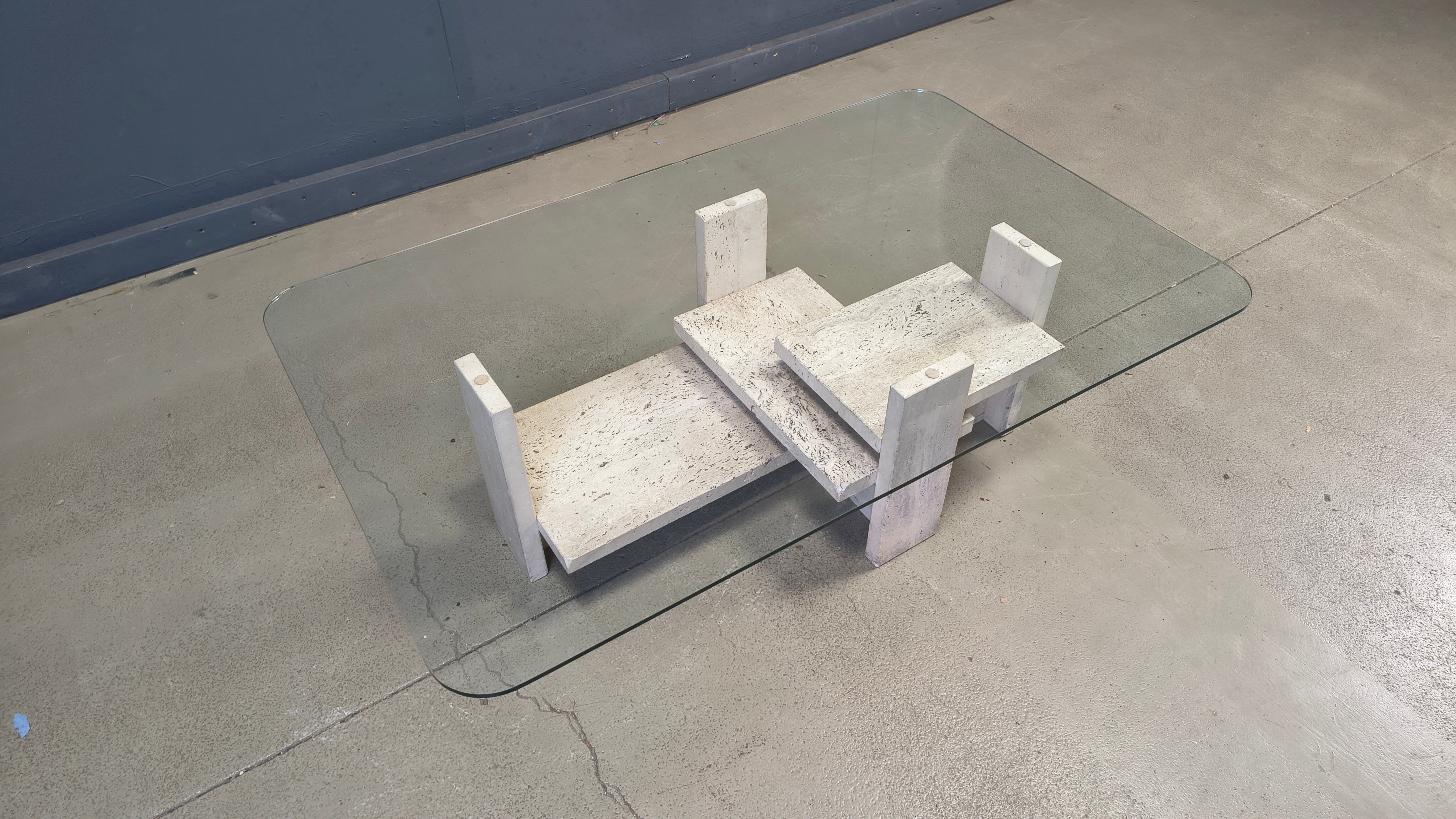 Vintage coffee table by Willy Ballez, 1970s