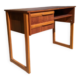 Old Scandinavian desk circa 1960 vintage sled foot