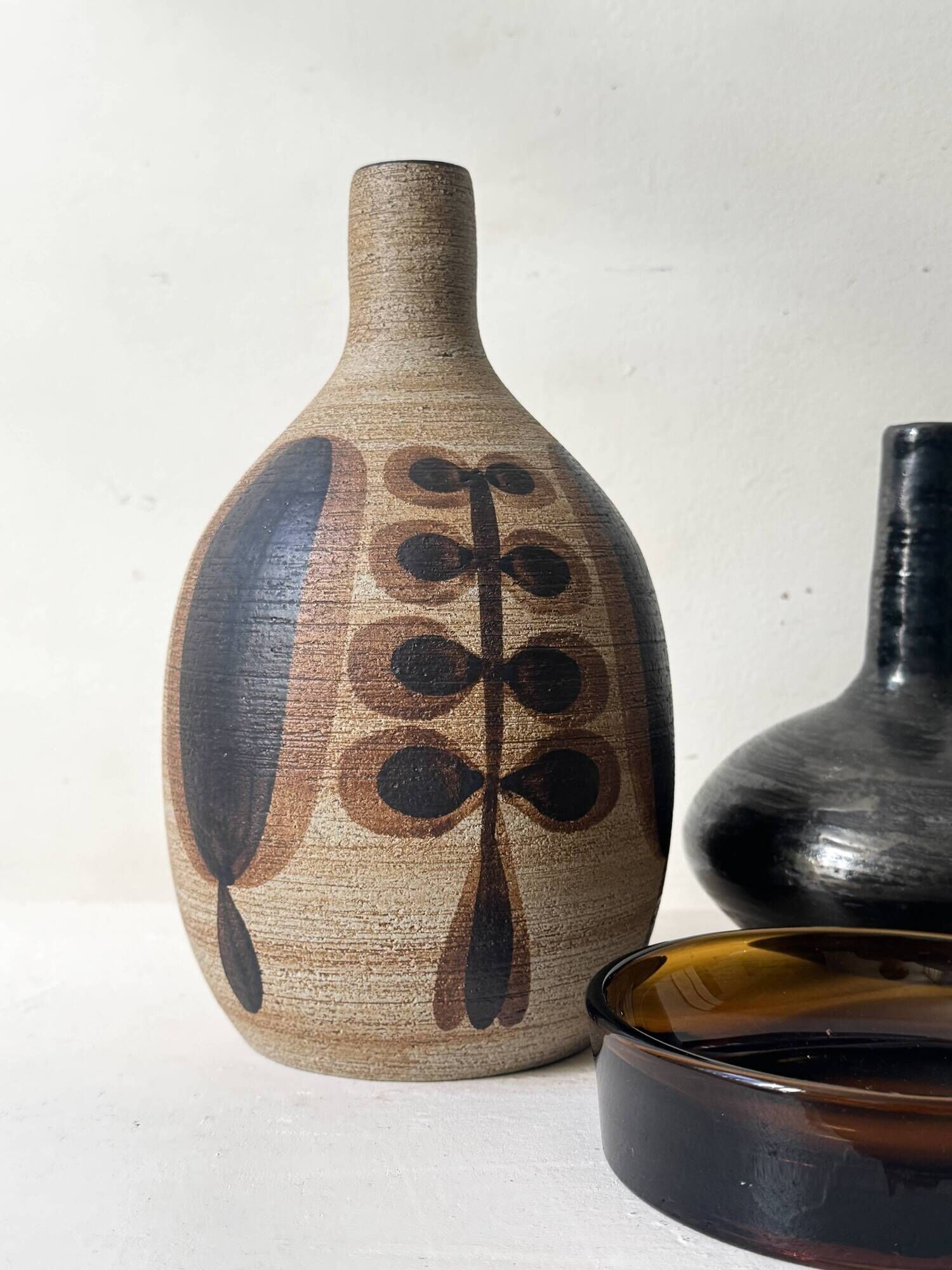 Large ceramic floral vase by Peter Mueller, Snafo 1970