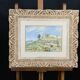 Watercolour landscape of Provence "the fort on the town", early 20th century.