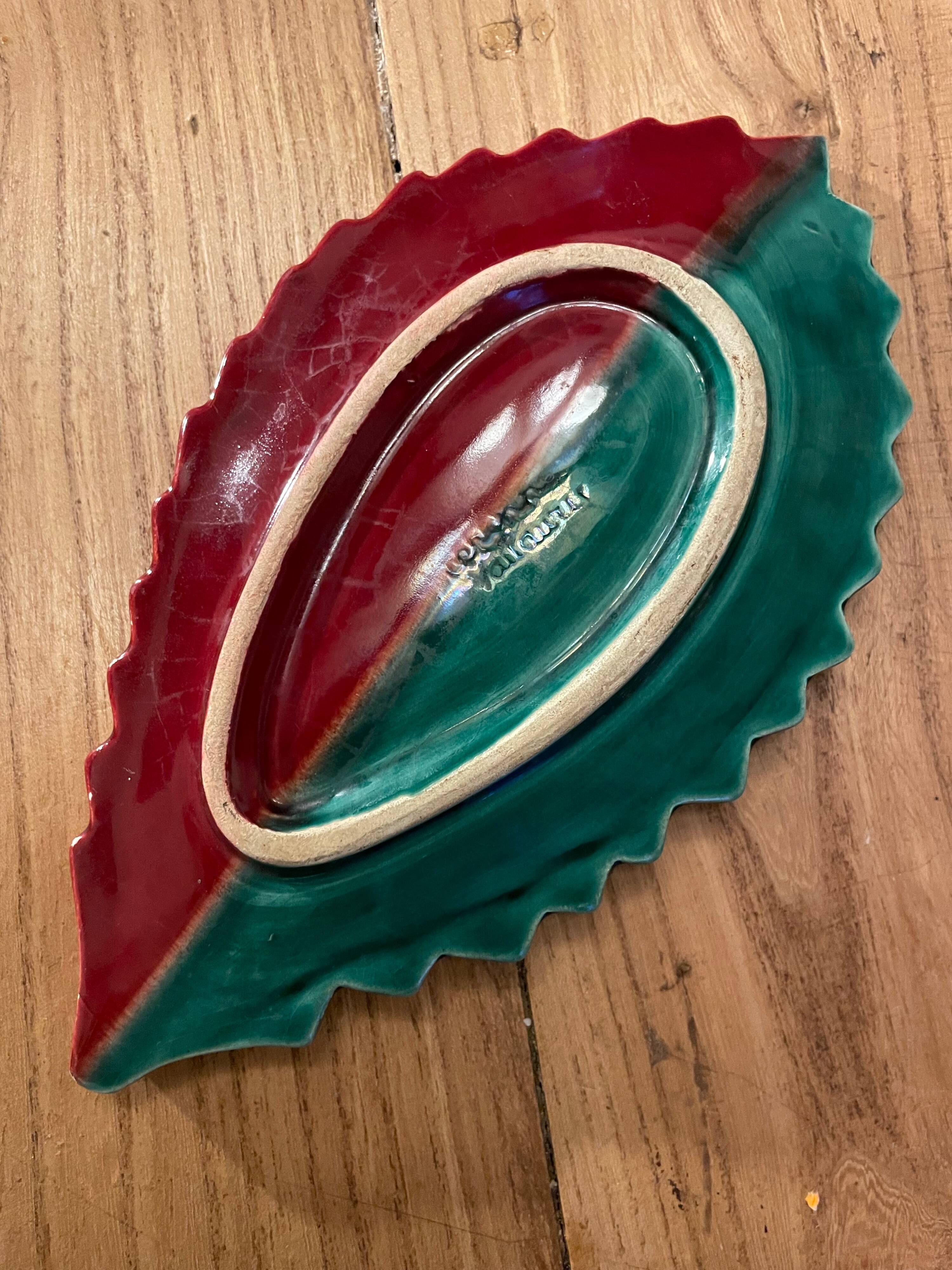 Vide-poche Vallauris vert et rouge