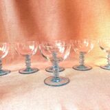 Vintage blue champagne glasses