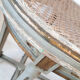 Louis XVI style piano bench green-gray and gold