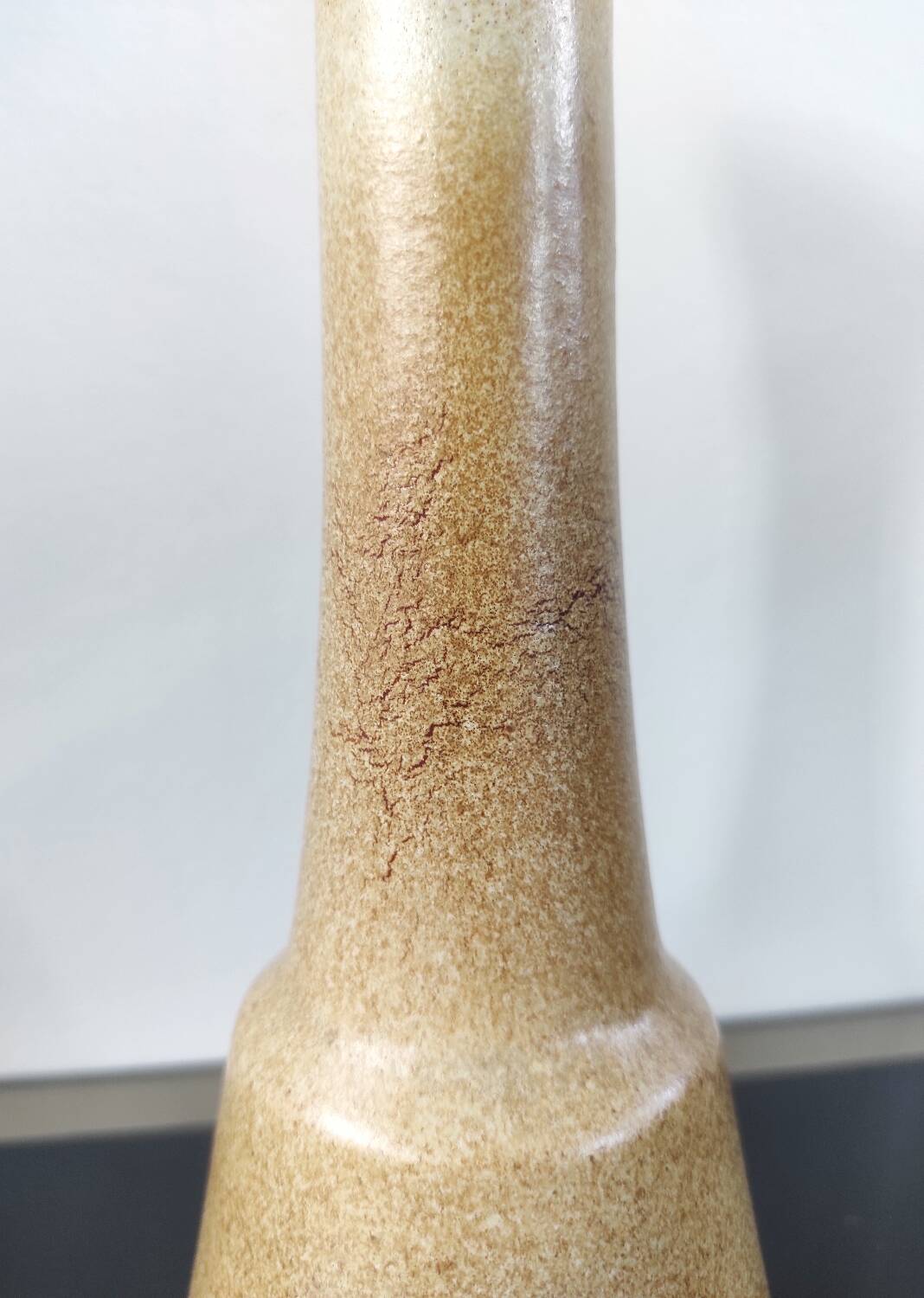 Vintage large vase in Pyrite stoneware