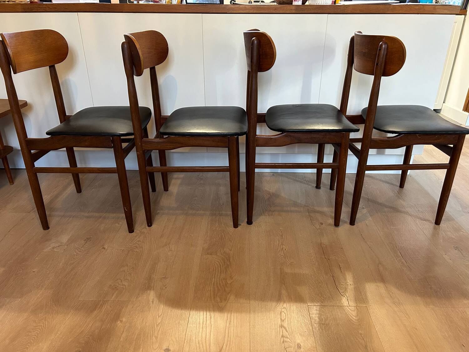 Set of 4 vintage Italian chairs, produced in the 60s by Gessef Consorzio Sedie Friuli