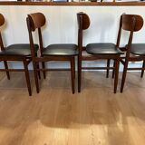 Set of 4 vintage Italian chairs, produced in the 60s by Gessef Consorzio Sedie Friuli