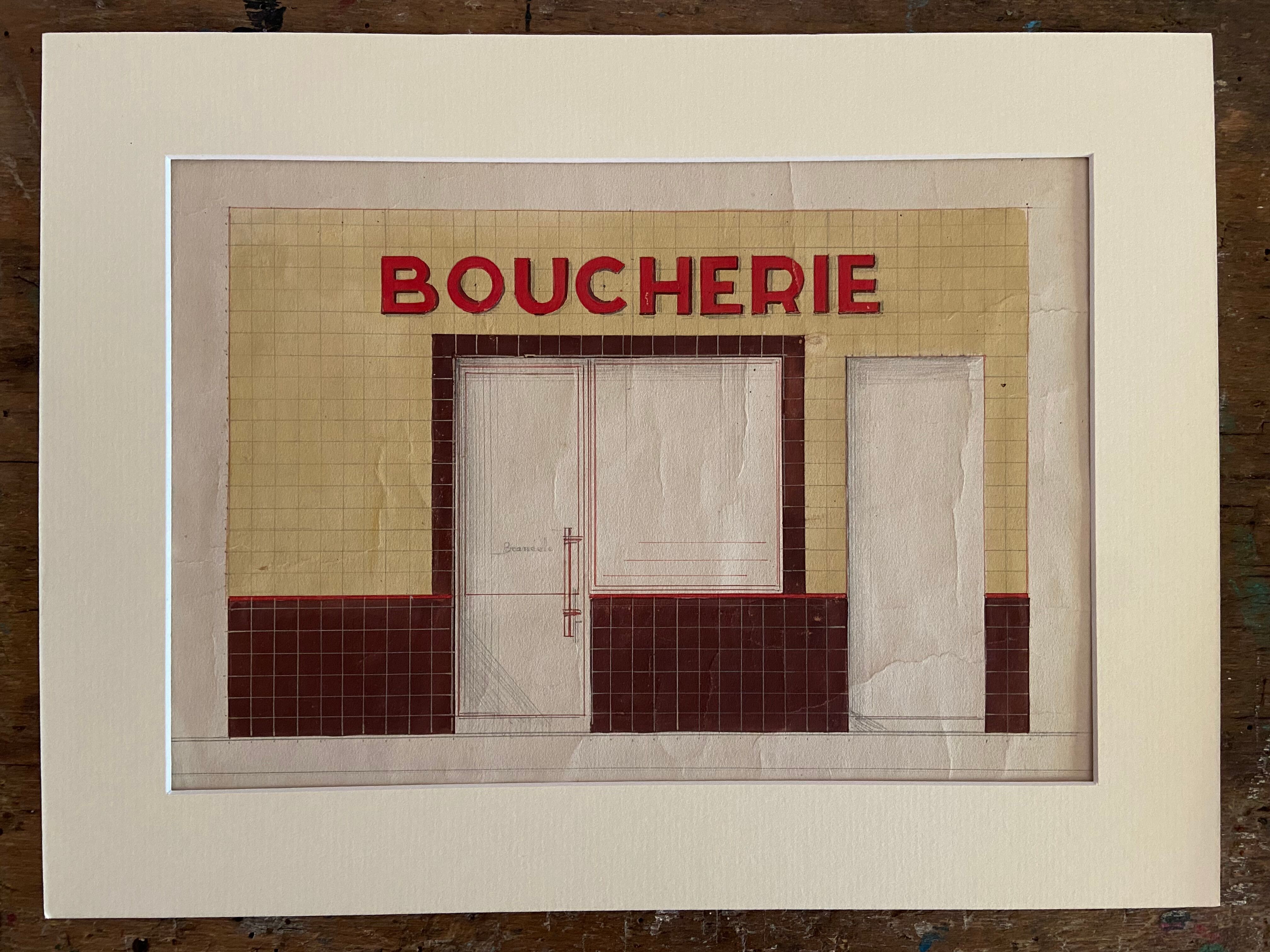 Architectural drawing, shop project 40s-50s