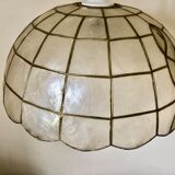 Art Nouveau mother-of-pearl pendant lamp