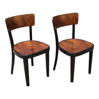 Pair of 1930's dining chairs Model A 524 3/4 by Thonet
