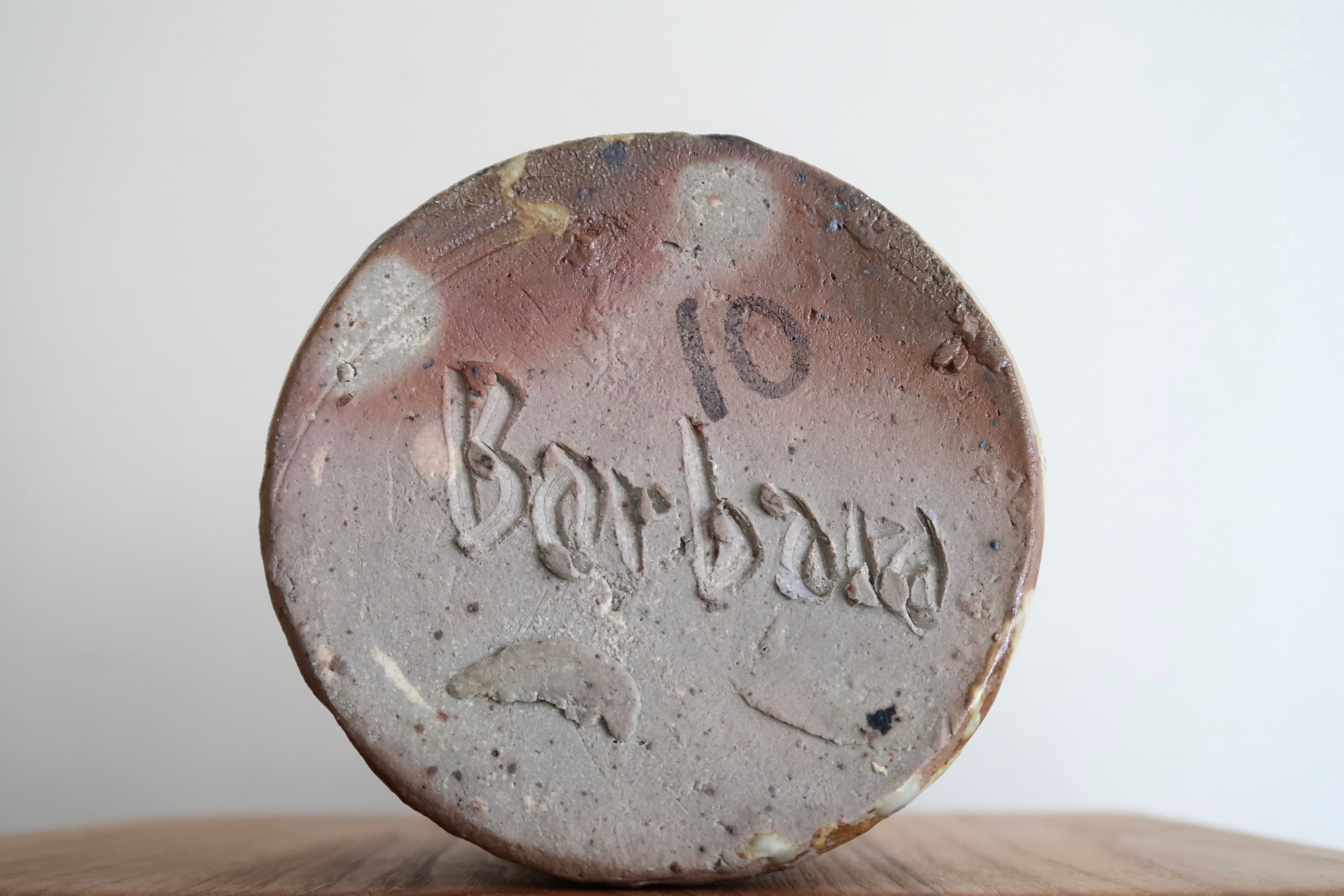 Sandstone lantern by Barbara Delfosse, La Borne, 60s