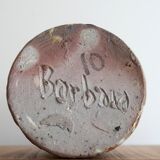Sandstone lantern by Barbara Delfosse, La Borne, 60s