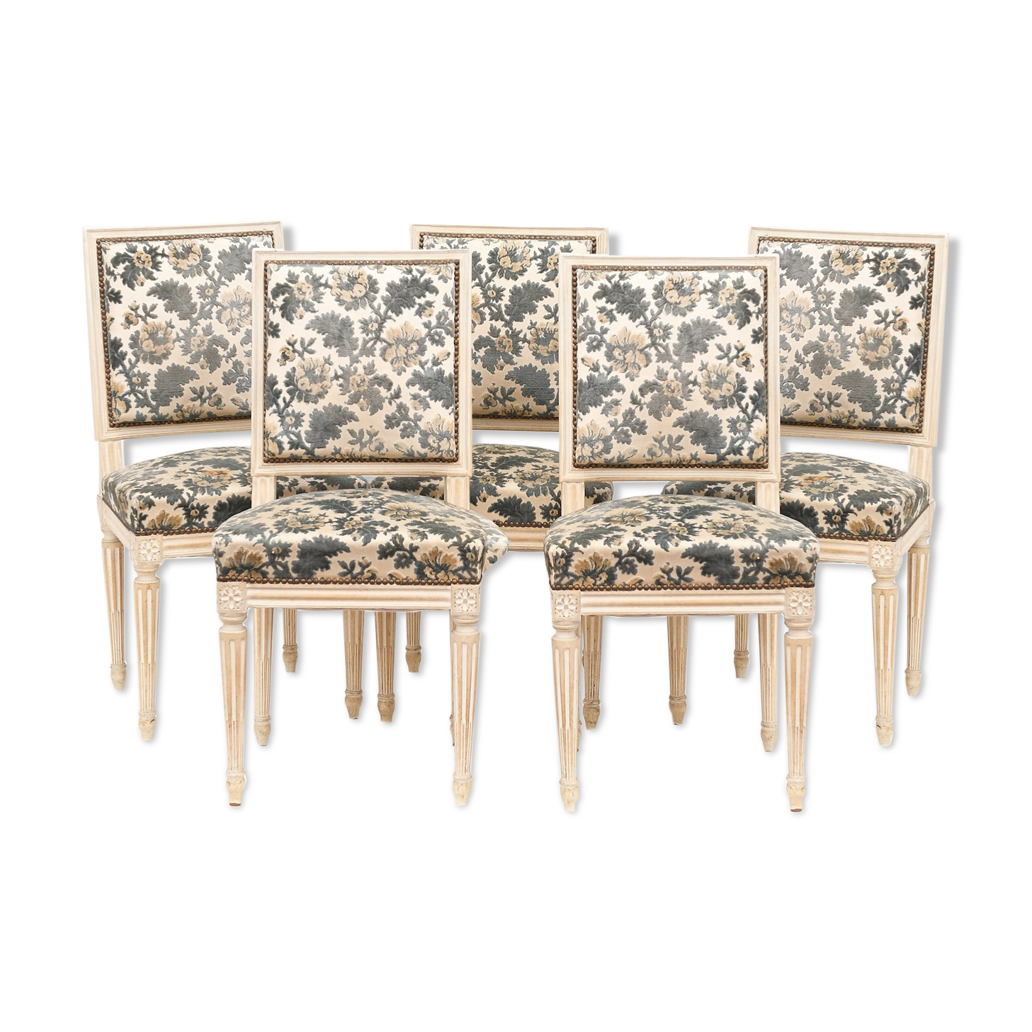Série de 5 chaises de style Louis XVI