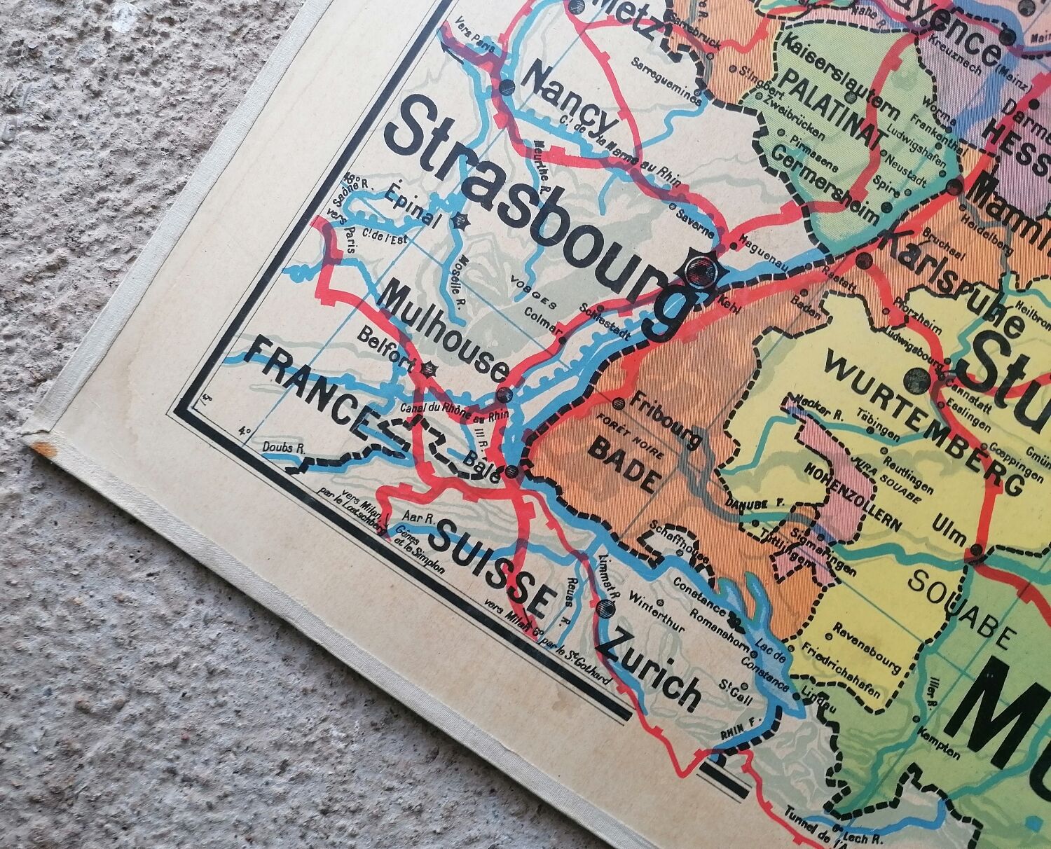 Old Vidal Lablache school map of Germany n°27.