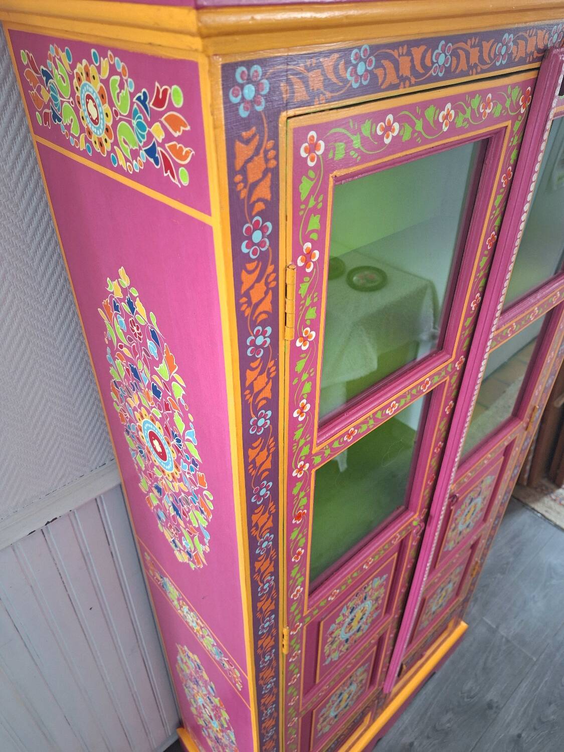 Maisons du Monde glass trailer cabinet, furniture