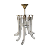 Lustre en cristal design italien années 70
