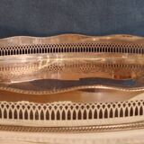 Silver metal serving tray