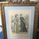 Engraving from 1889 in old frame
