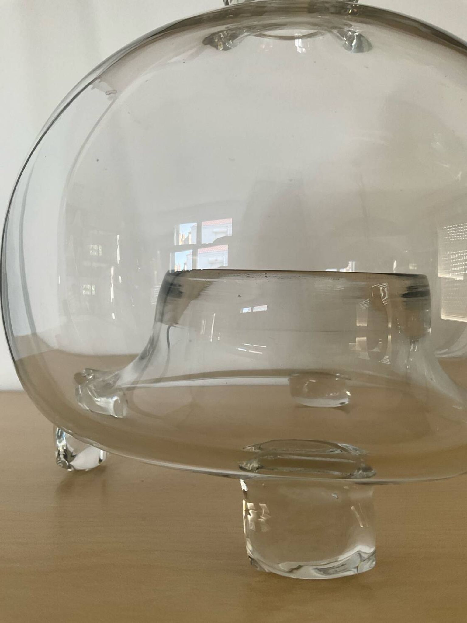 Vase vintage en verre soufflé