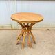 Round rattan table dia 65cm vintage 60s