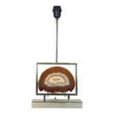 Agate and chrome lamp