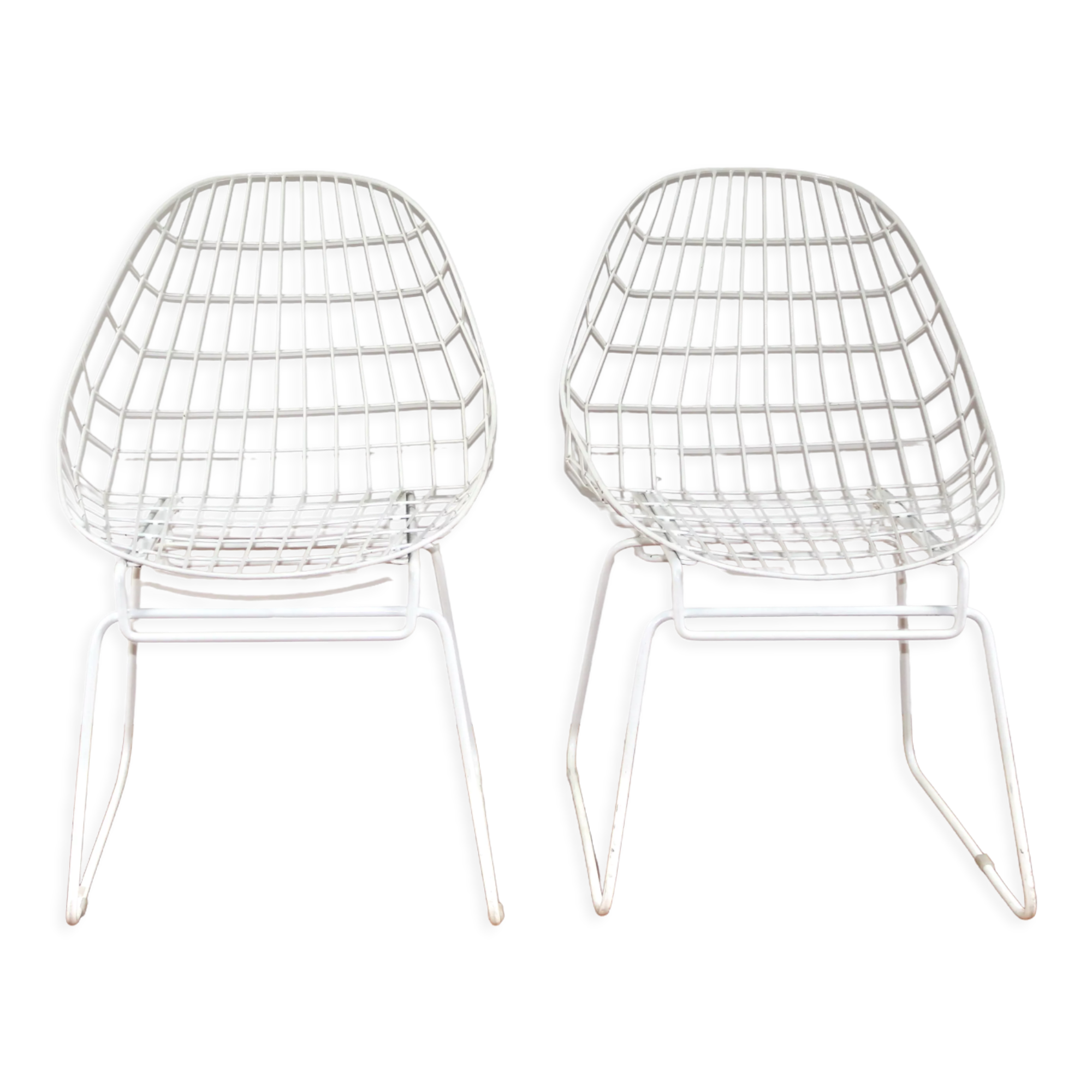 Pair of vintage metal chairs Cees Braakman 1970