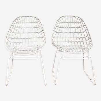 Pair of vintage metal chairs Cees Braakman 1970