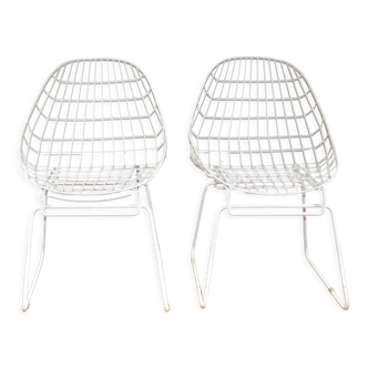 Pair of vintage metal chairs Cees Braakman 1970