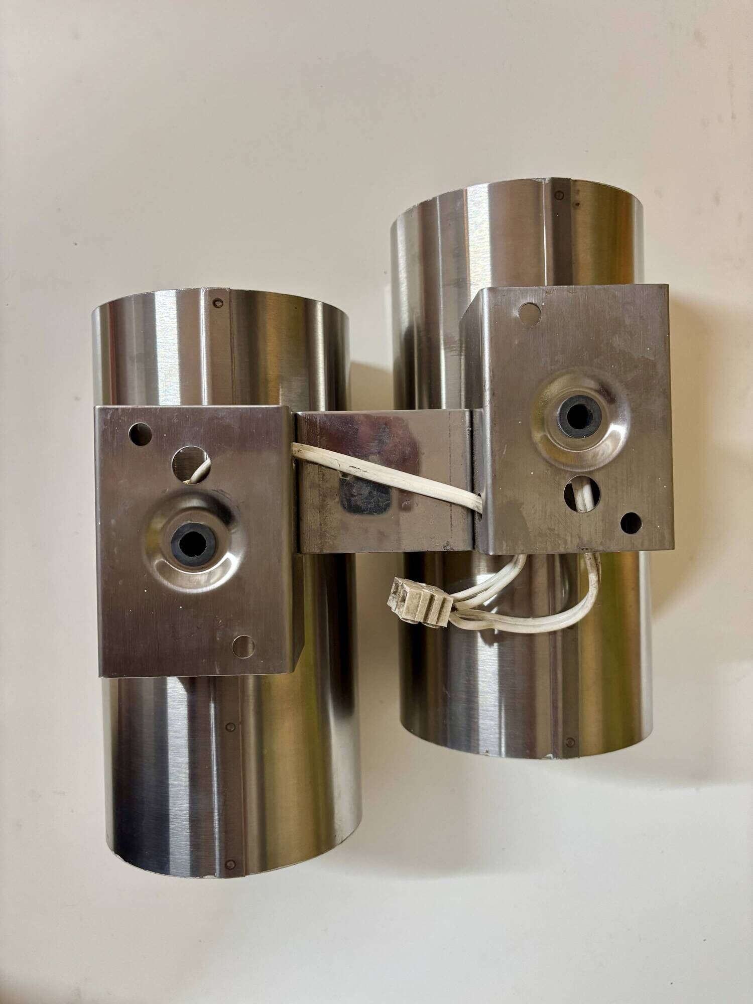 1970s chrome Space Age wall light