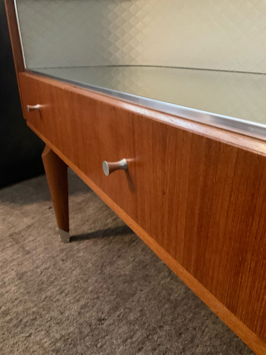 Enfilade Scandinavian tv cabinet of the 60s in teak