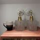 Pair of seventies glass globe wall lights