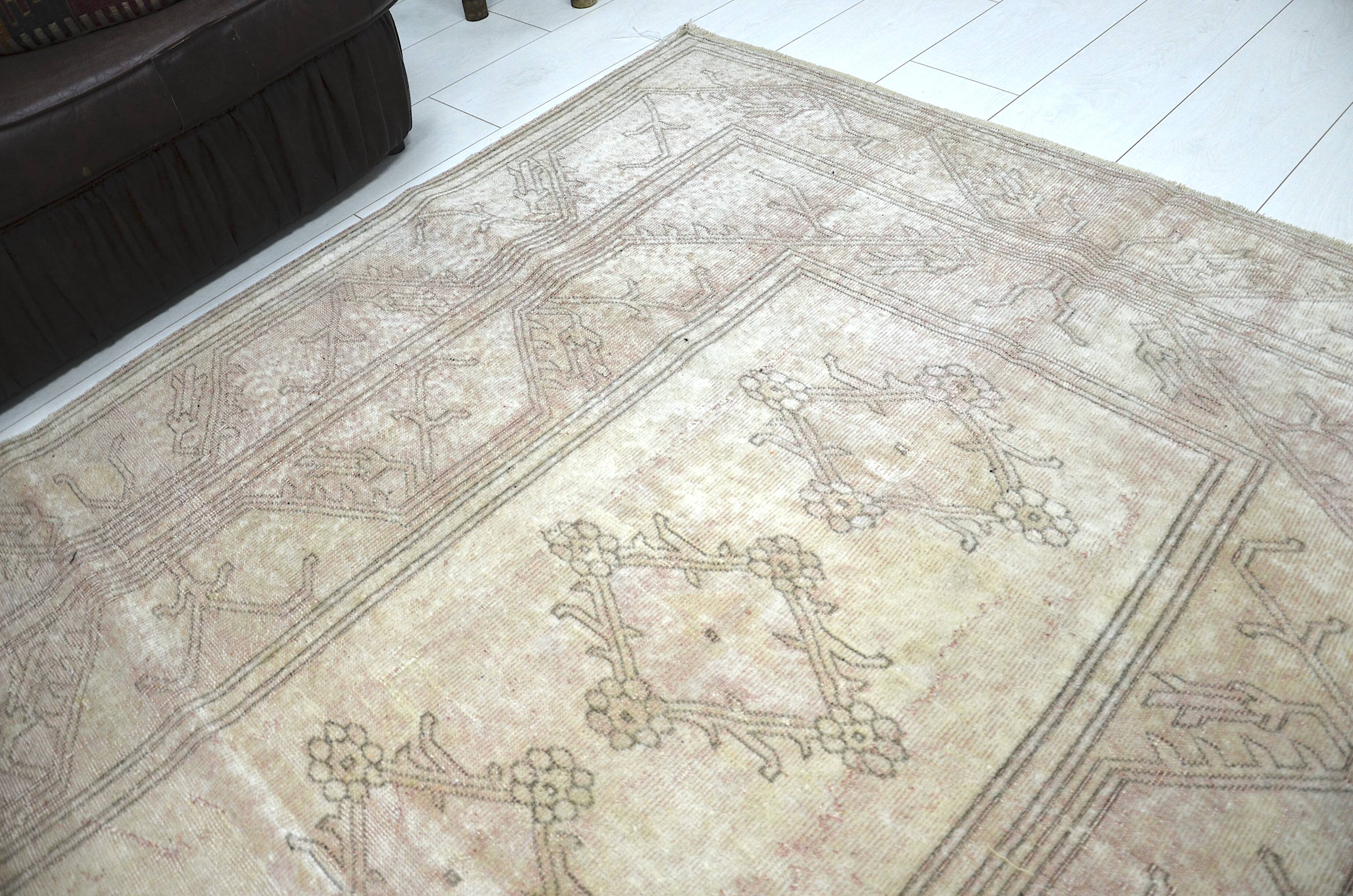 Tapis Oushak orange et beige sku 1153