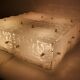 1960s Kalmar Franken Ceiling Lamp Ice Glass Design