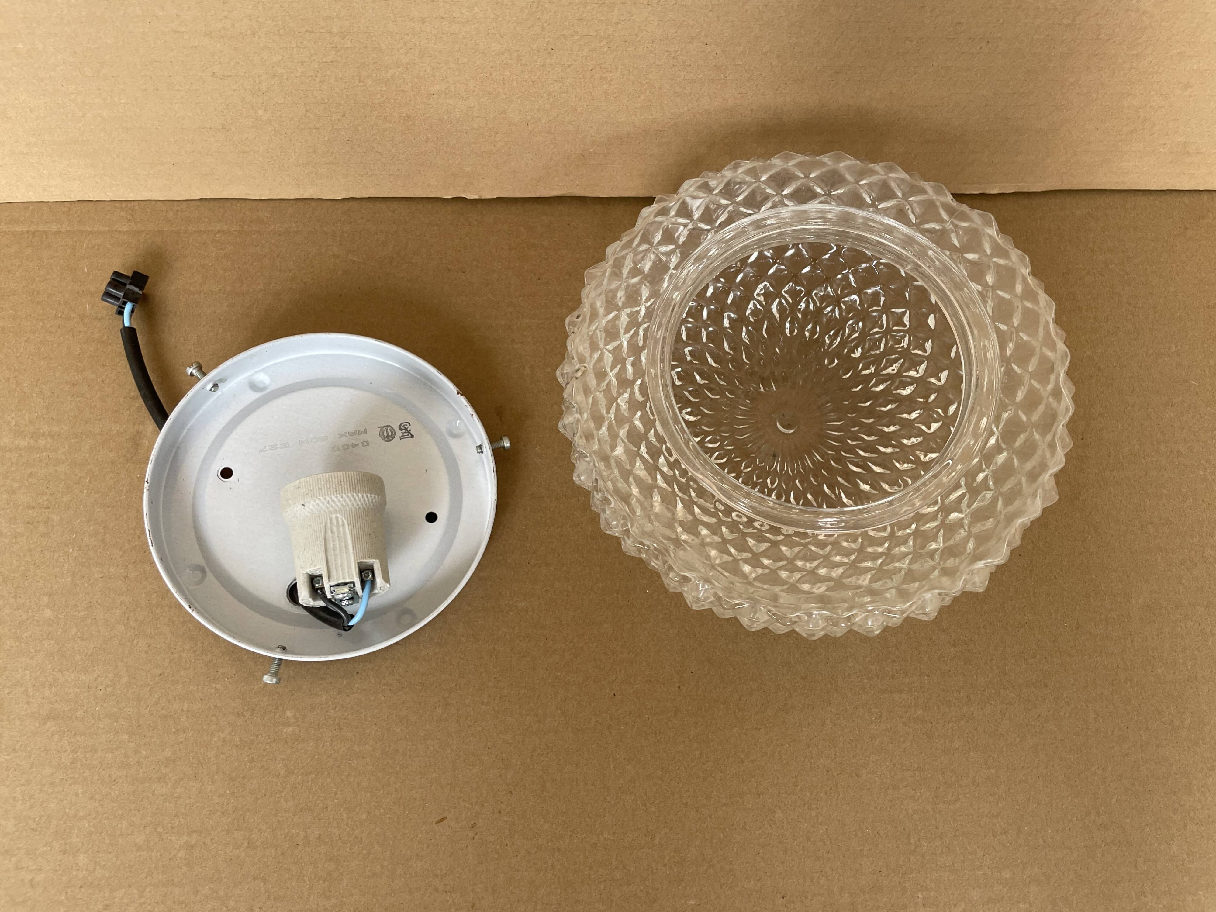 Vintage glass ceiling or wall light
