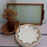 Set of 6 flat plates