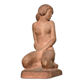 Ignacio gallo (valladolid 1887 - paris 1956), nude woman on knees (circa 1925)
