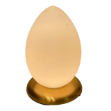 Lampes de table à oeufs en verre opalin, jeu de 2