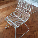 Design chairs in white metal