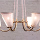 Lustre 6 feux en métal perforée Années 50