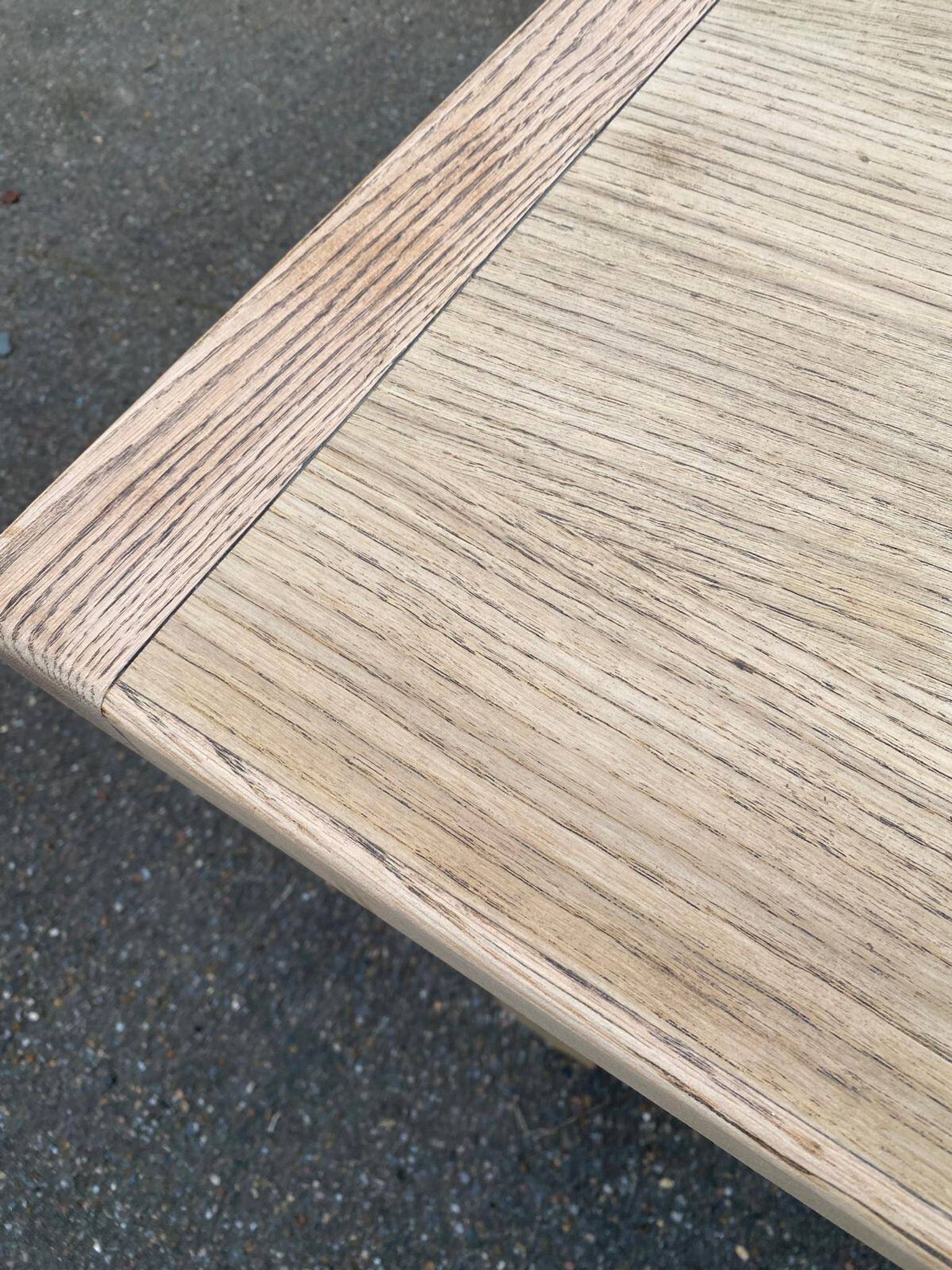 Renovated extendable farmhouse dining table in oak, 20th century, 170-250cm.