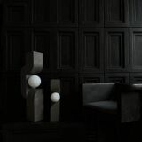 Lampe de table, lampe à poser, modèle Mini - Gris foncé, en céramique, œuvre contemporaine.