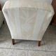 Paire de fauteuils art déco bois et tissu floral
