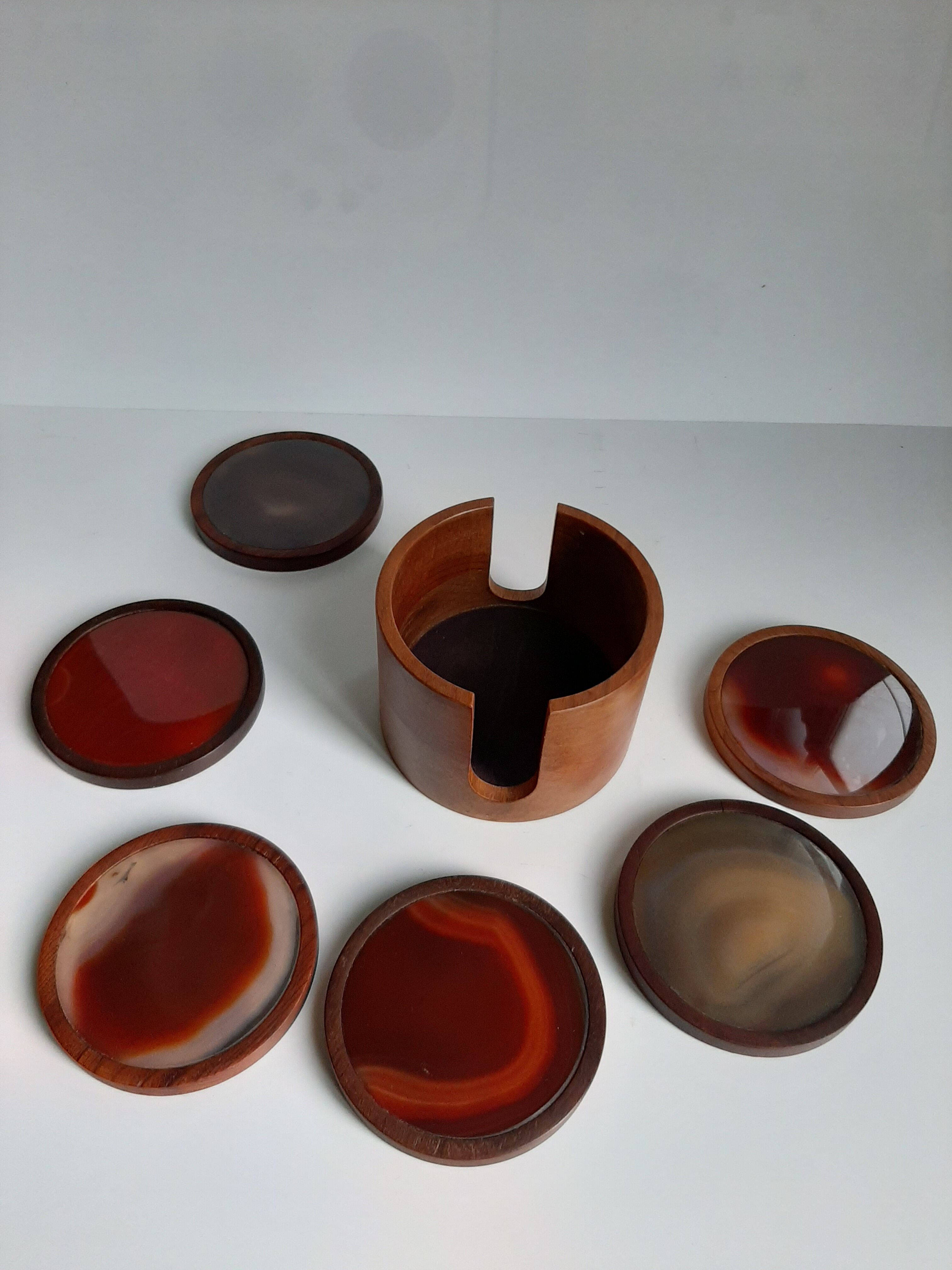 Vintage teak coaster