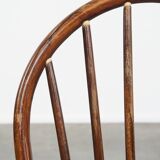 2 chaises bistrot Windsor en bois, années 70