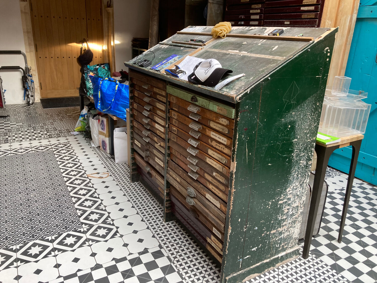 Meuble imprimerie ancien