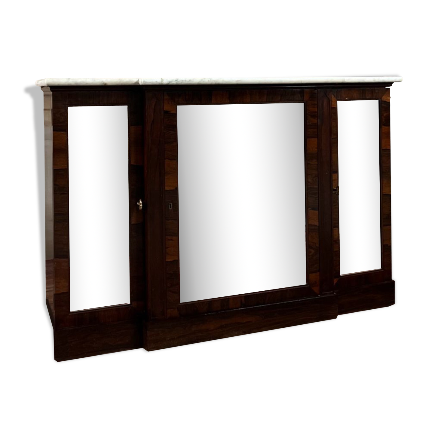 Buffet With Projection At Support Height In Rosewood From Restoration Period 19th Century
