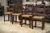 Set of 4 chairs in elm and straw by Aranjou 1950s