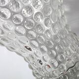 Mid-Century Clear Pressed Glass Vase by Jan Schmid, Rosice / 1961