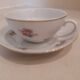 Breakfast set in white porcelain with floral decoration, 1930s.